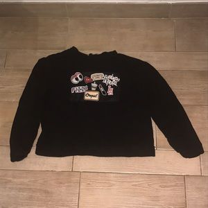 Black Zara Sweater with Patches